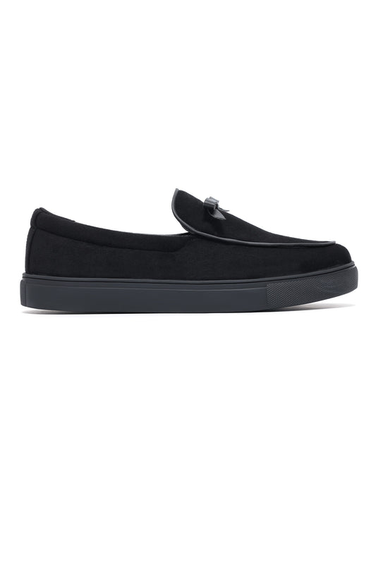 BOWLINE SUEDE LOAFER-BLACK