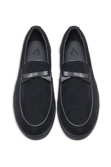 BOWLINE SUEDE LOAFER-BLACK