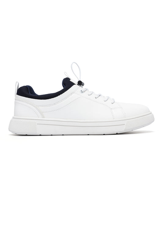 QUICKLOCK COURT SNEAKER-WHITE/NAVY