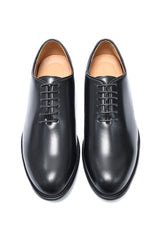 PLAIN TOE LACE-UP DRESS SHOES-BLACK