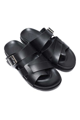 PRESTIGE COMFORT STRAP SANDALS-BLACK