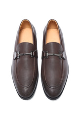 CROSSHATCH BIT LOAFERS-COFFEE
