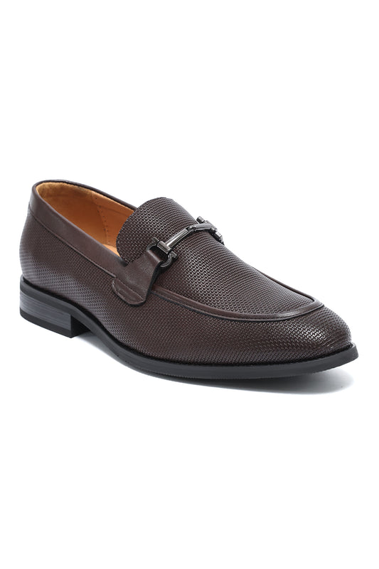 CROSSHATCH BIT LOAFERS-COFFEE