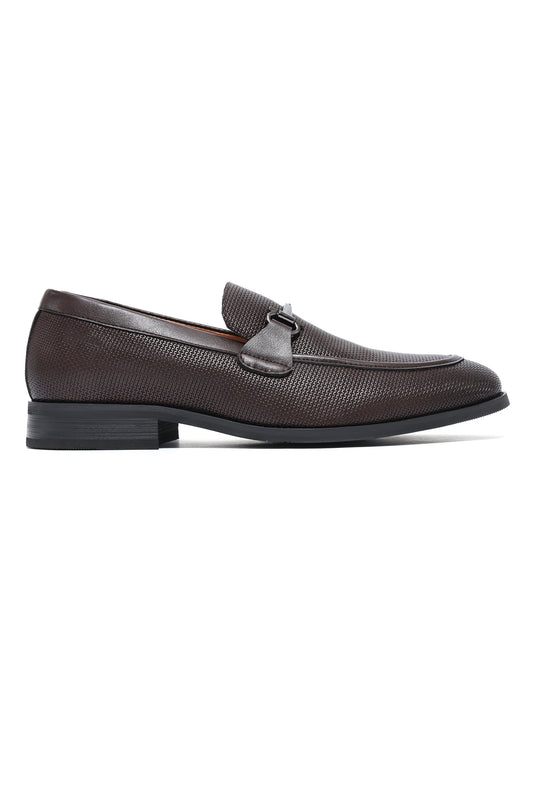 CROSSHATCH BIT LOAFERS-COFFEE