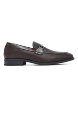 CROSSHATCH BIT LOAFERS-COFFEE