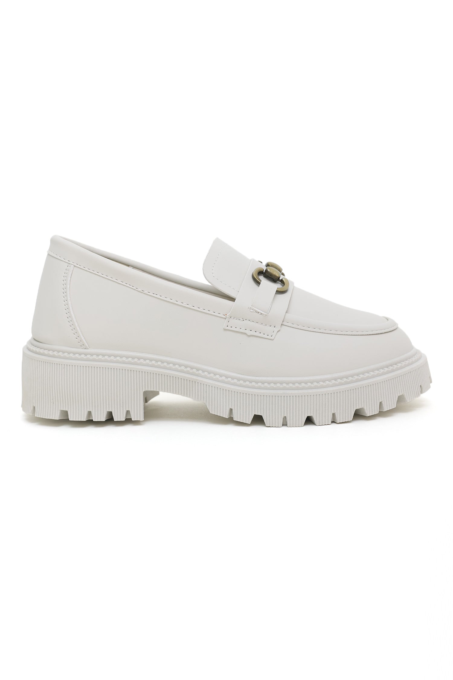 CHUNKY LOAFERS-WHITE