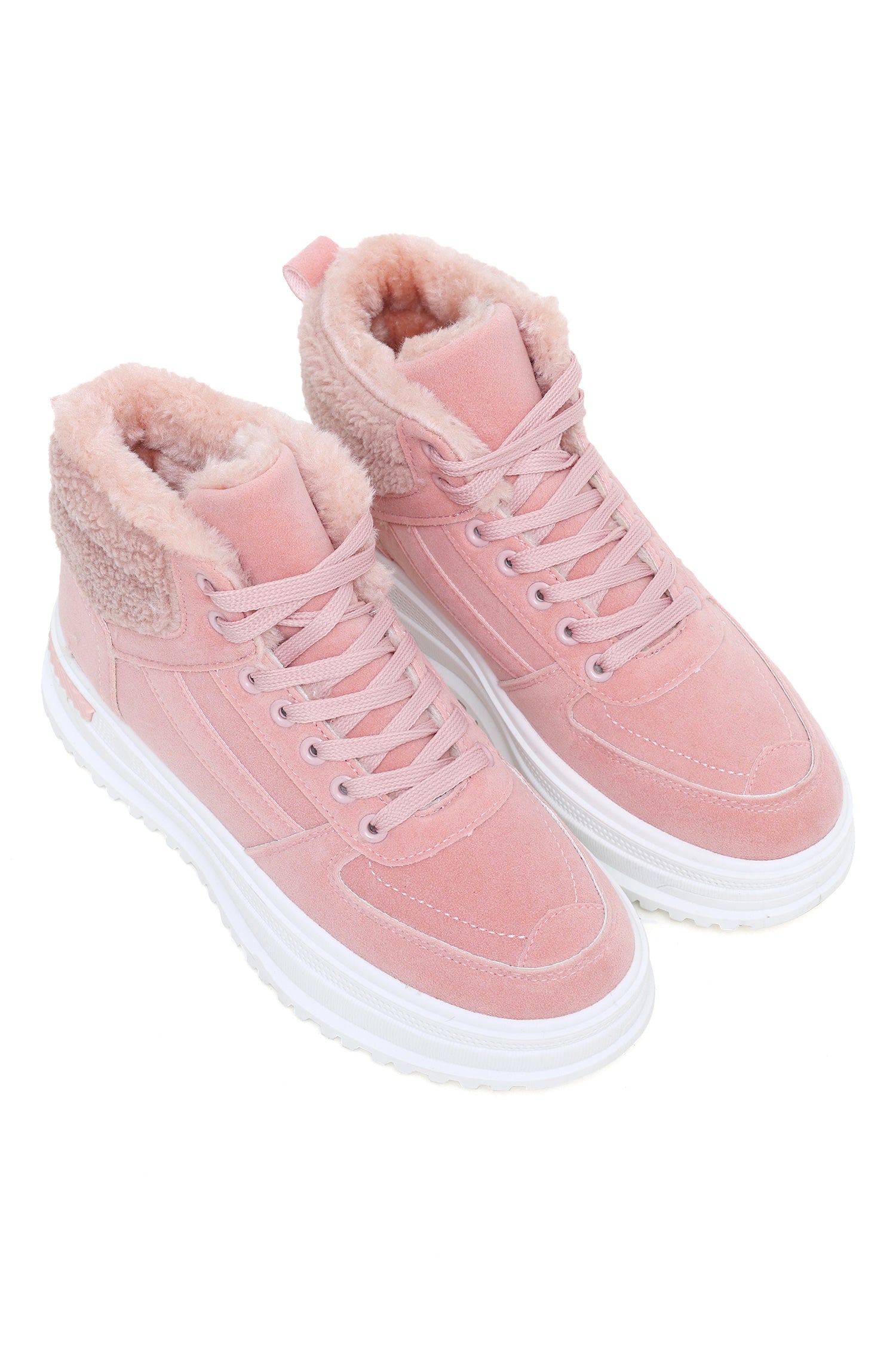 FUR BOOTS-PINK