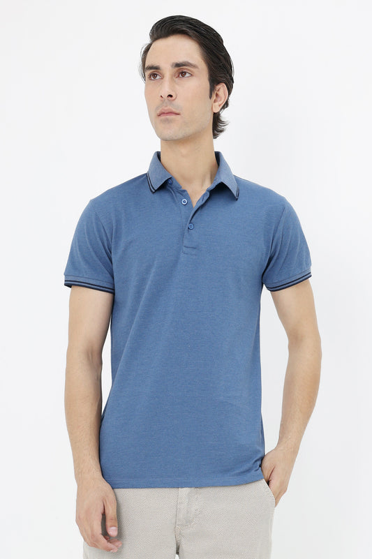 POLO T-SHIRT-LT-BLUE