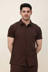 EASY RIBBED CO-ORD SET-COFFEE