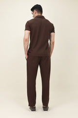 EASY RIBBED CO-ORD SET-COFFEE