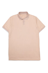 ATHLEISURE RIB POLO-KHAKI