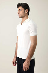STRAIGHT CUT POLO SHIRT-OFFWHITE