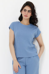 SEASONAL BLEND CO-ORD SET-SKY-BLUE
