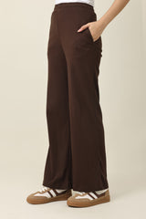 SLIMFLOW RIB TEXTURE ENSEMBLE-COFFEE