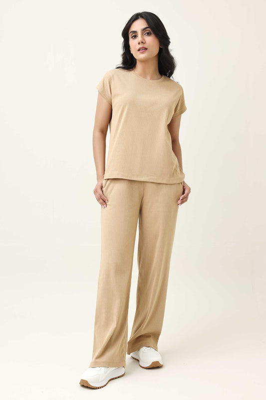 SEASONAL BLEND CO-ORD SET-KHAKI