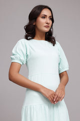 CHIC PUFF SLEEVE MIDI DRESS

-MINT