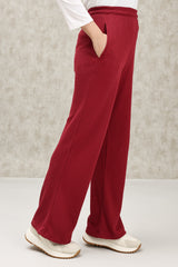 ELITE LOUNGE STRAIGHT-LEG JOGGERS-MAROON