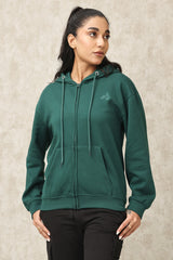 Streamlined Hoodie with Tailored Fit- Green