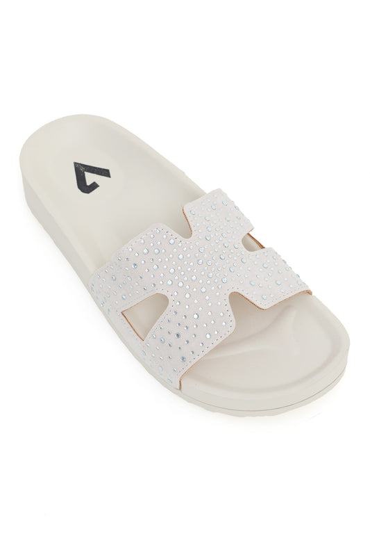 CHIC WOMEN SLIDES-BEIGE