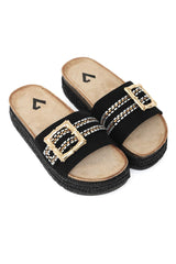 SUNWEAVE COMFORT SLIDE-BLACK