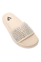 GLAM SHINE STRAP SLIDE-OFFWHITE