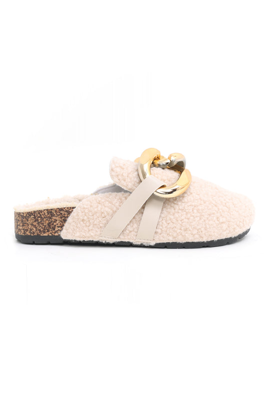 ALMAS FUR MULES-BEIGE