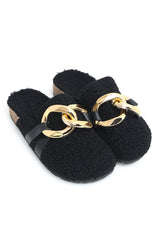 ALMAS FUR MULES-BLACK