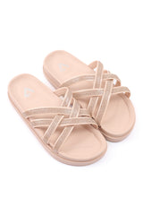 CROSSOVER SANDALS-BEIGE