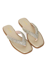 GLITZ STRAP SANDAL-LT-GOLD