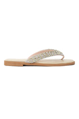 GLITZ STRAP SANDAL-LT-GOLD