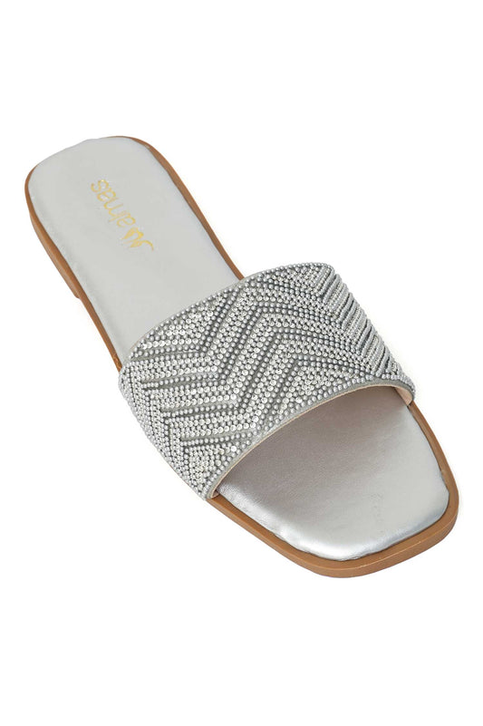 CHEVRON SPARK SLIDE-SILVER