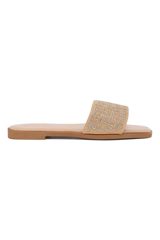 CRYSTAL GLIMMER SLIDE-NUDE