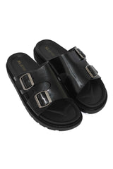 WALKLINER TWIN BUCKLE SANDAL-BLACK