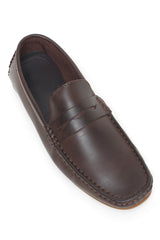 PATENT LOAFERS-COFFEE
