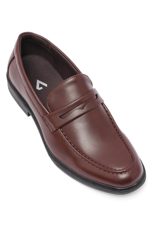 FAUX LEATHER LOAFER-COFFEE