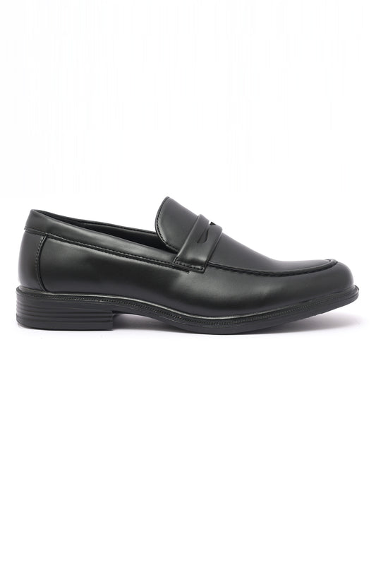 FAUX LEATHER LOAFER-BLACK