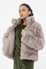 FUR JACKET-KHAKI