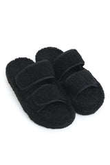FUR SLIDES-BLACK