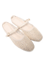 SPARKLE STRAP BALLET-BEIGE