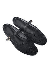 SPARKLE STRAP BALLET-BLACK