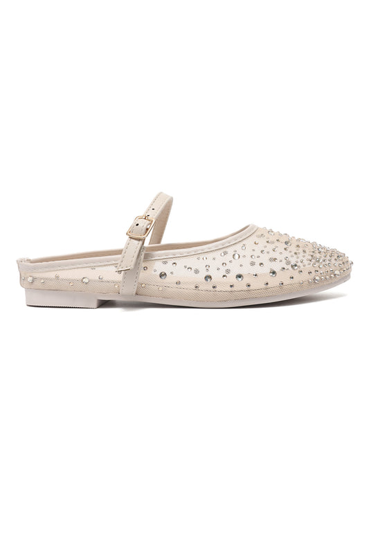 SPARKLE STRAP BALLET-BEIGE