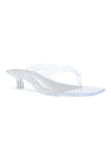 GLASS STRAP KITTEN HEEL-TRANSPARENT