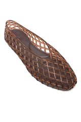 JELLY WEAVE FLATS-COFFEE