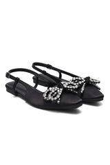 RADIANCE CRYSTAL LOW HEELS-BLACK