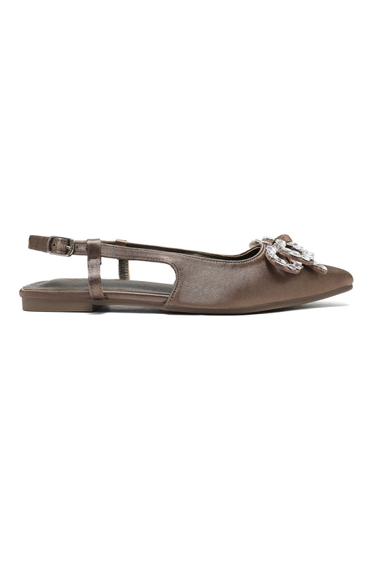 RADIANCE CRYSTAL LOW HEELS-OLIVE