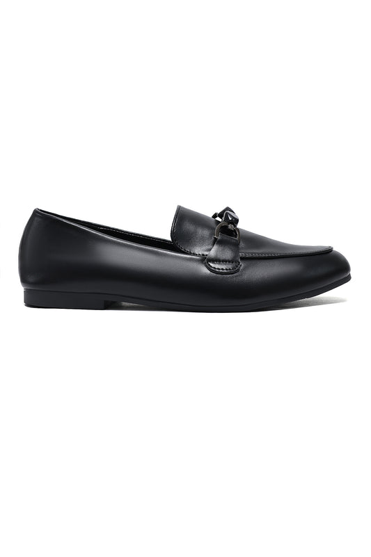 VERONA STONE LINK LOAFERS-BLACK