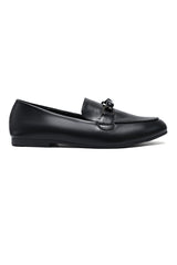 VERONA STONE LINK LOAFERS-BLACK