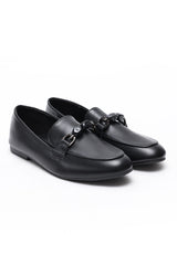 VERONA STONE LINK LOAFERS-BLACK