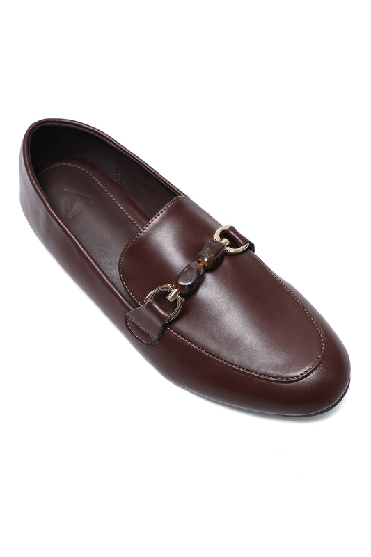 VERONA STONE LINK LOAFERS-COFFEE