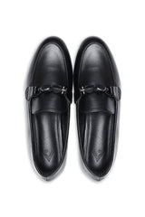 VERONA STONE LINK LOAFERS-BLACK
